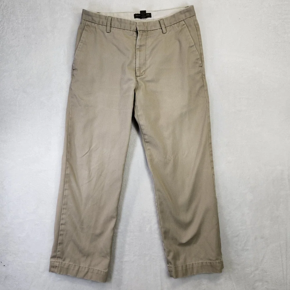 Banana Republic Mens Khaki Chino Pants 100% Cotton Twill Tan‎ 33x30